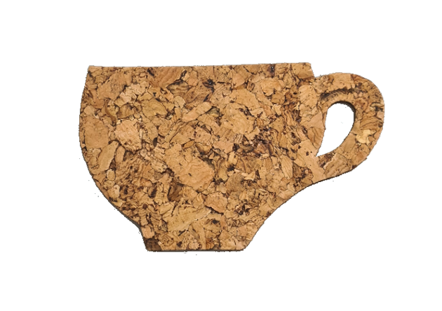 Podkładka korkowa filiżanka decorative  - kpl.4 szt.