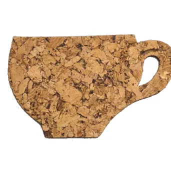 Podkładka korkowa filiżanka decorative  - kpl.4 szt.