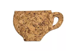 Podkładka korkowa filiżanka decorative  - kpl.4 szt.