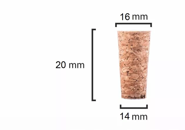 Korek stożkowy 20x16/14mm