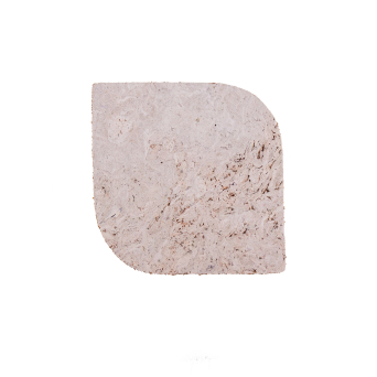 Podkładka korkowa łezka mała 10 cm light grey- komplet 6szt.
