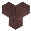 Samoprzylepny Sześciokąt 300 mm x 250 mm x 7 mm negro
