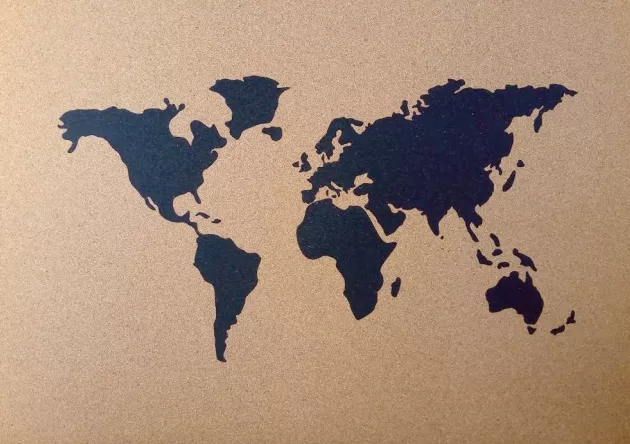 Korkowa mapa świata XL