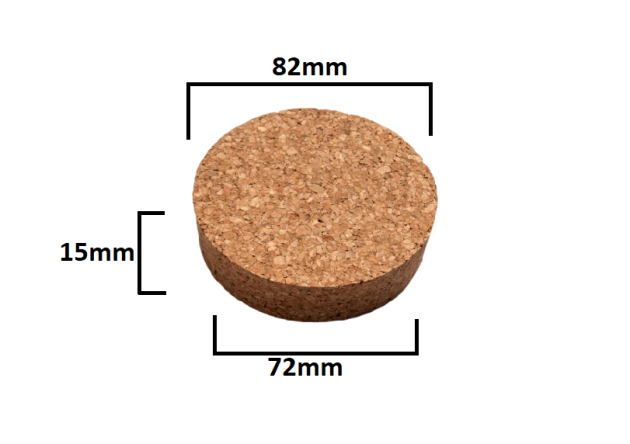 Korek do słoi stożkowy 82x72x15mm