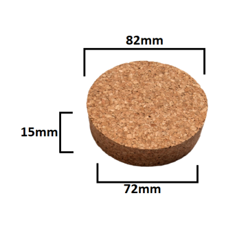 Korek do słoi stożkow , zatyczka 15x82/72mm