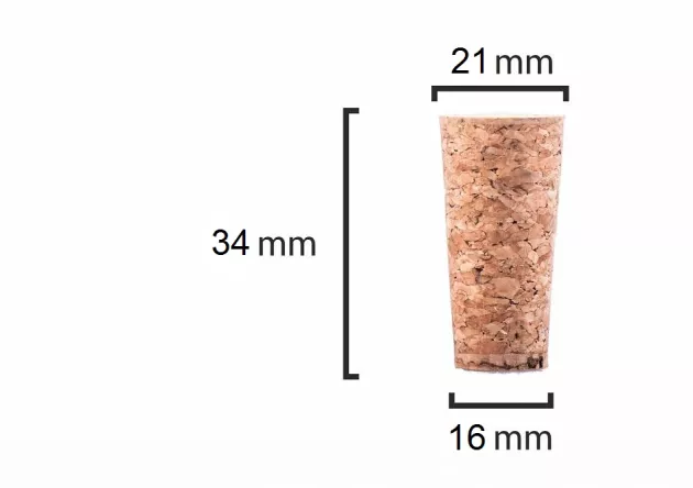 korek stożkowy 34x21/16mm