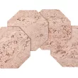Podkładka korkowa sześciokąt średni 20cm decorative cream komplet 4 szt.