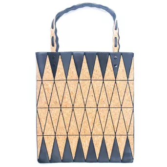 Geometryczna torba korkowa na zakupy