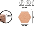 Samoprzylepny Sześciokąt 300mmx250mmx7mm naturalny
