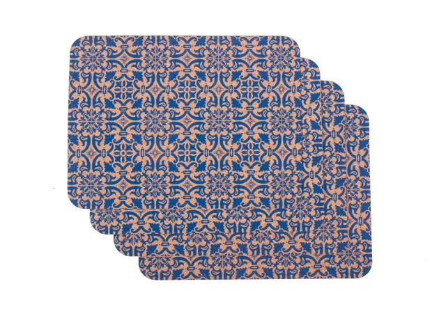 Podkładka prostokątna niebieska - komplet 4 sztuki