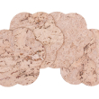 Podkładka korkowa kwiat średni 20 cm decorative cream- komplet 4szt.