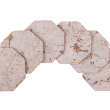 Podkładka korkowa sześciokąt mała 10 cm light grey- komplet 6szt.