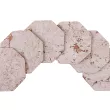 Podkładka korkowa sześciokąt mała 10 cm light grey- komplet 6szt.