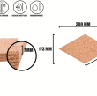 Samoprzylepny  ROMB 173mmx173mmx7mm naturalny