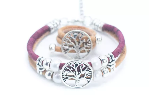 Komplet korkowy pierścionek i bransoletka -NOWOŚĆ !!!