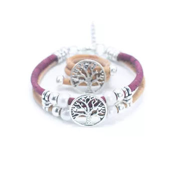 Komplet korkowy pierścionek i bransoletka