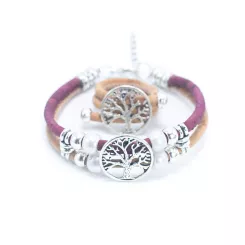 Komplet korkowy pierścionek i bransoletka