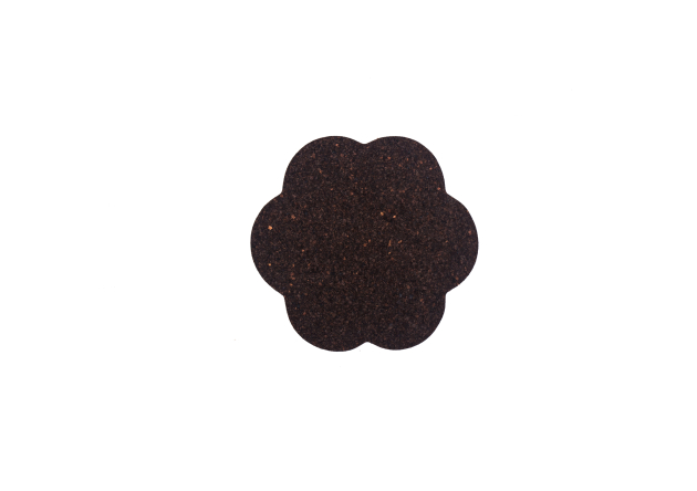 Podkładka korkowa mała kwiat 10/10 cm negro- komplet 6szt.