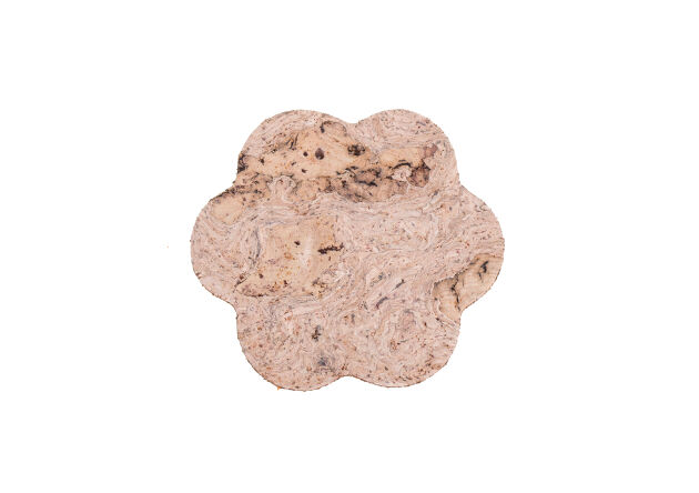 Podkładka korkowa kwiatek mały 10 cm decorative cream-komplet 6szt.