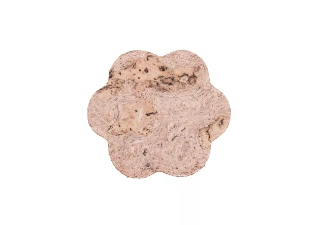 Podkładka korkowa kwiatek mały 10 cm decorative cream-komplet 6szt.