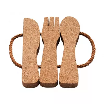 Podkładka korkowa pod gorące naczynia sztućce3