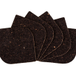 Podkładka korkowa mała łezka 10/10 cm negro- komplet 6szt.