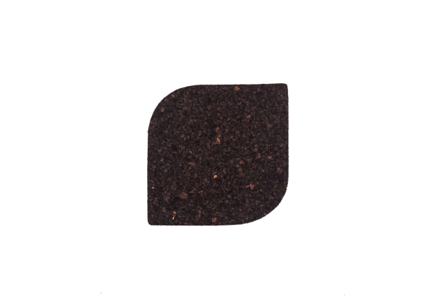 Podkładka korkowa mała łezka 10/10 cm negro- komplet 6szt.