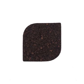 Podkładka korkowa mała łezka 10/10 cm negro- komplet 6szt.