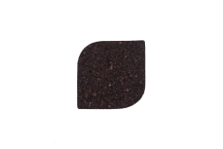 Podkładka korkowa mała łezka 10/10 cm negro- komplet 6szt.