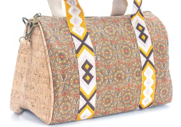 Damska torebka korkowa z ozdobnym paskiem- NOWOŚĆ !!!