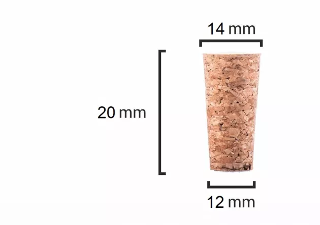 korek stożkowy 20x14/12mm