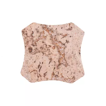 Podkładka korkowa karo mała 10cm decoratice cream-komplet 6szt.