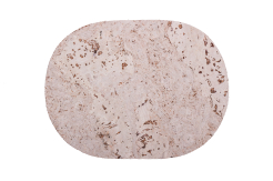 Podkładka korkowa owal mały 30/22 cm light grey - komplet 4 szt.