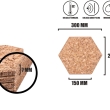 Samoprzylepny Sześciokąt  300mmx250mmx7mm dekoracyjny