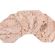 Podkładka korkowa sześciokąt mała 10 cm decorative cream komplet 6szt.