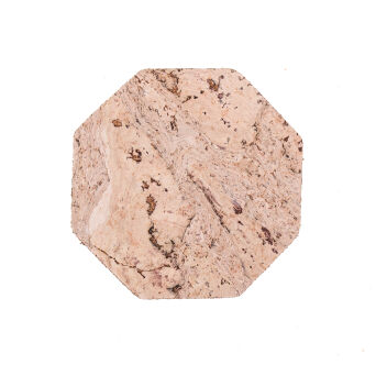 Podkładka korkowa sześciokąt mała 10 cm decorative cream komplet 6szt.