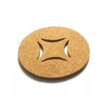 Podkładka korkowa Okrągła ozdobna fi 20cm -7mm