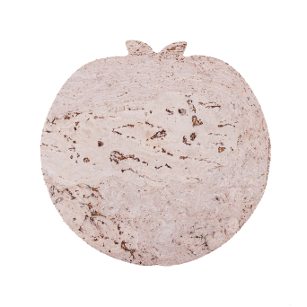 Podkładka korkowa jabłuszko  20 cm light grey- komplet 4szt.
