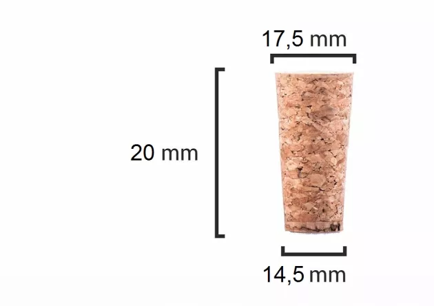 Korek stożkowy 20x17,5/14,5mm