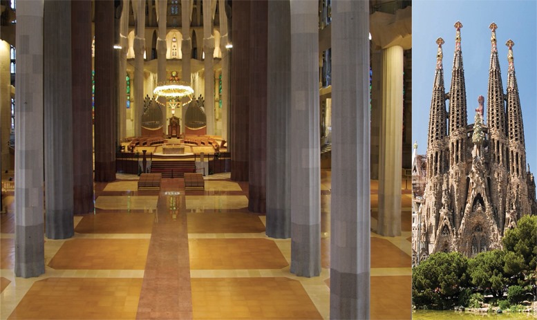 kokrowa podłoga katedry Sagrada Familia w Barcelonie